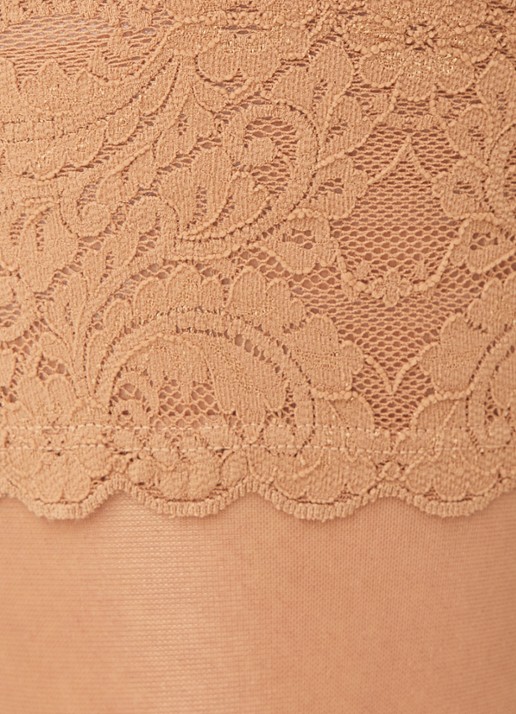 Wolford Satin Touch stay-ups in 20 denier  - detail camel