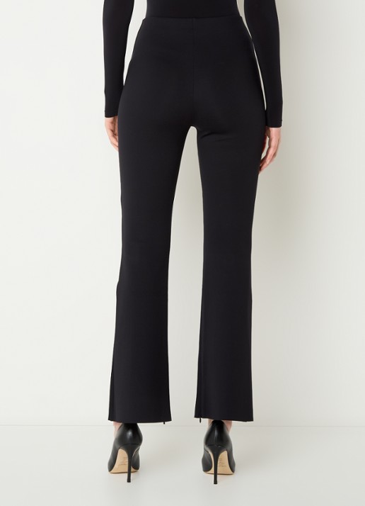 Wolford Scuba high waist flared legging met persplooi - achterkant 2 zwart