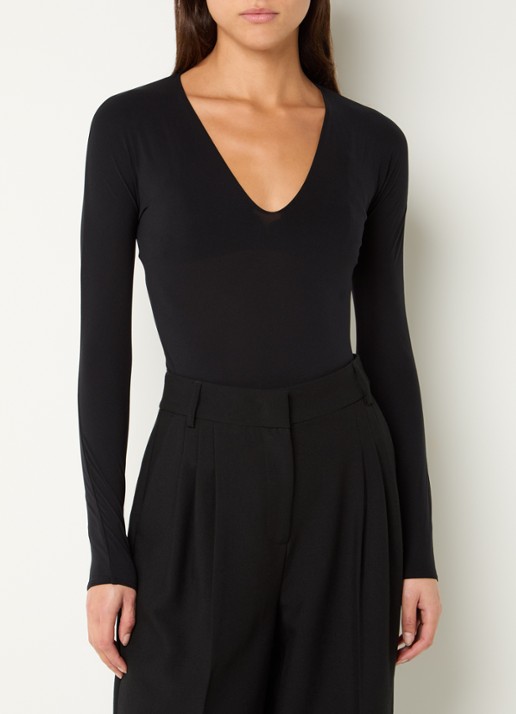 Wolford Semi-transparante body met V-hals