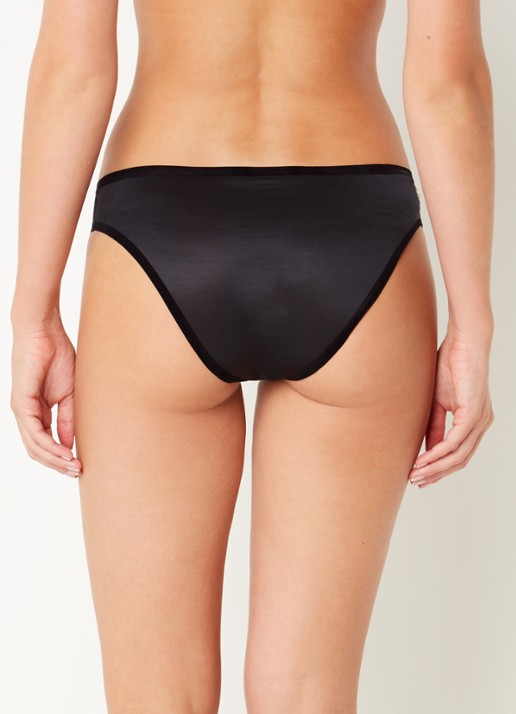 Wolford Sheer Touch naadloze slip - achterkant diepzwart