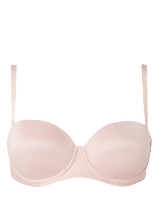 Wolford Sheer Touch voorgevormde strapless bh - voorkant lichtroze