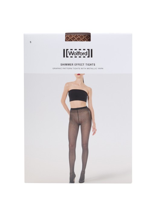 Wolford Shimmer Effect netpanty met lurex in 15 denier