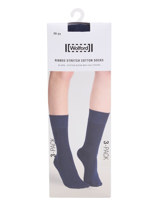 Wolford Sokken met ribstructuur in 3-pack