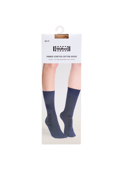 Wolford Sokken met ribstructuur in 3-pack