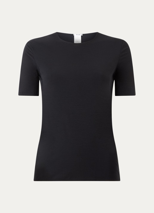 Wolford T-shirt met ronde hals - voorkant 3 zwart