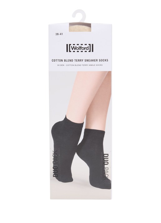 Wolford Terry sneakersokken in katoenblend in 2-pack