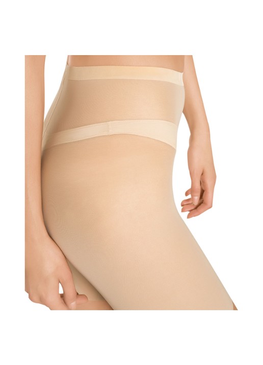 Wolford Tulle Control corrigerende short van mesh - voorkant 4 beige
