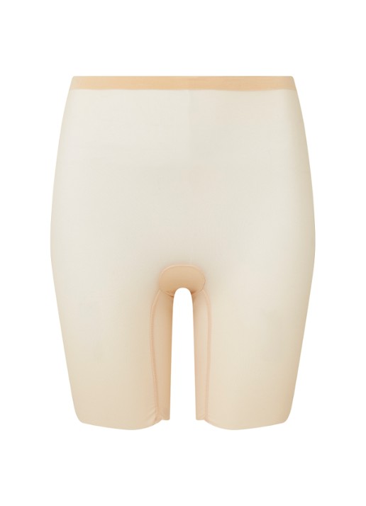 Wolford Tulle Control corrigerende short van mesh - voorkant 5 beige
