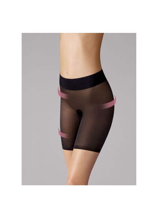 Wolford Tulle Control corrigerende short van mesh - detail 4 zwart