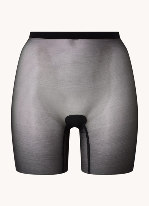 Wolford Tulle Control corrigerende short van mesh - voorkant zwart