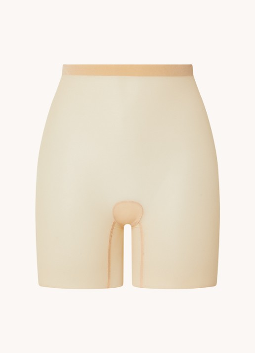 Wolford Tulle Control corrigerende short van mesh - voorkant creme