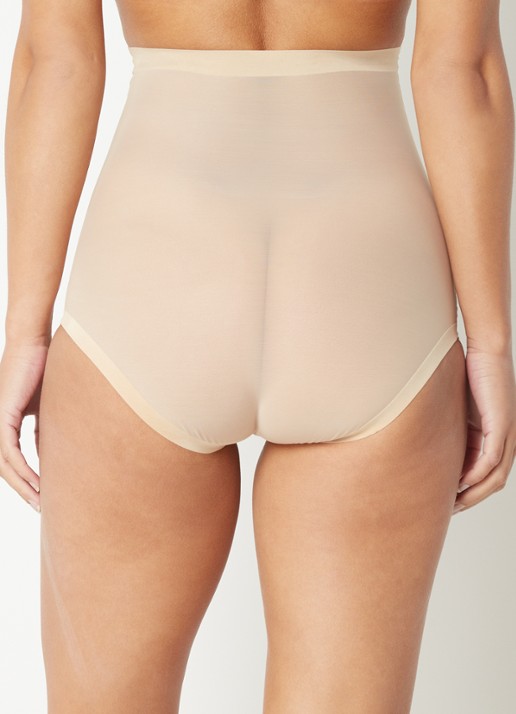 Wolford Tulle Control corrigerende tailleslip van mesh - achterkant 3 beige