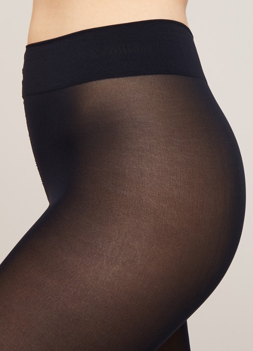 Wolford Velvet de Luxe Comfort panty in 66 denier - detail 4 diepzwart