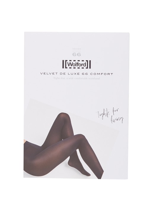 Wolford Velvet de Luxe Comfort panty in 66 denier - voorkant 3 antraciet