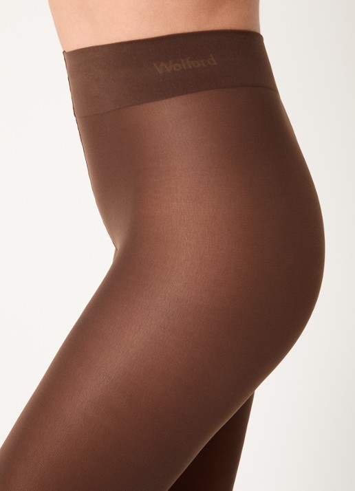 Wolford Velvet de Luxe Comfort panty in 66 denier - detail 4 bruin
