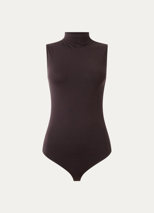 Wolford Viscose string body met col - voorkant 3 bruin