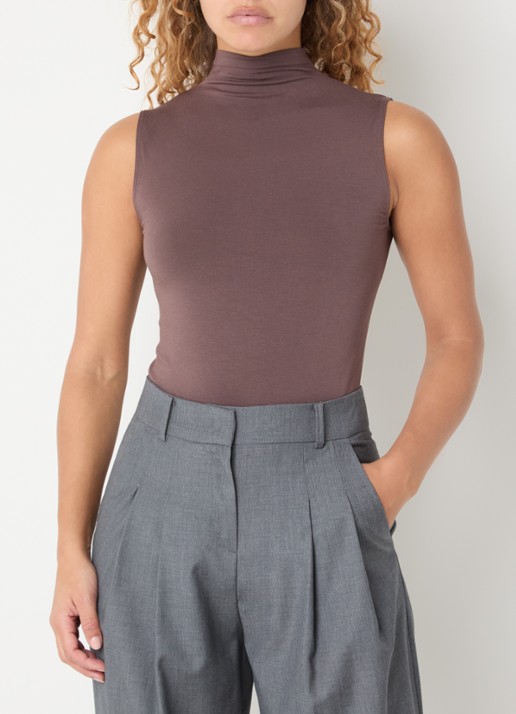 Wolford Viscose string body met col - detail 2 bruin