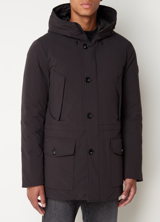 Woolrich Artic parka met donsvulling en klepzakken - detail 3 zwart