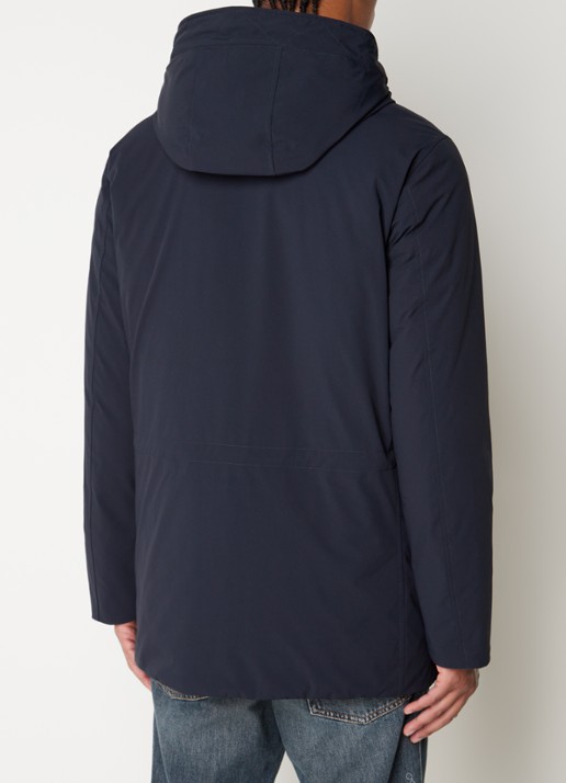 Woolrich Artic parka met donsvulling en klepzakken - achterkant 6 donkerblauw