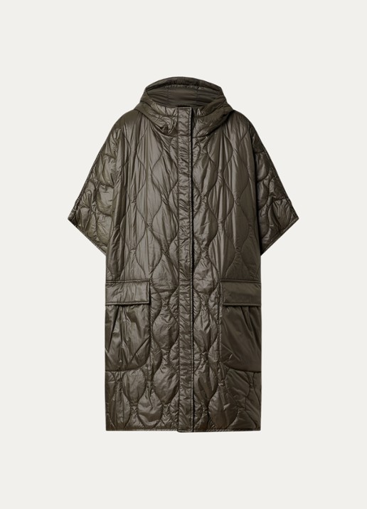 Woolrich Cape met opgestikte zakken en capuchon