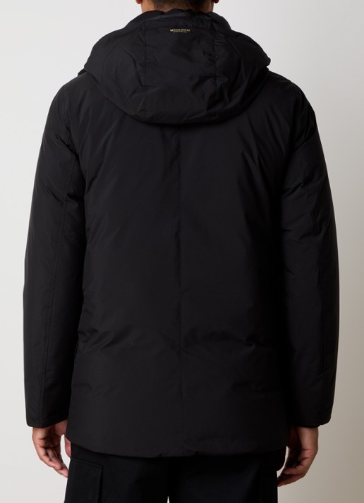 Woolrich Cloud Arctic gewatteerde parka met donsvulling en waterafstotende coating - achterkant 6 zwart