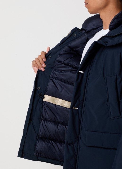 Woolrich Cloud Arctic gewatteerde parka met donsvulling en waterafstotende coating - detail 6 donkerblauw