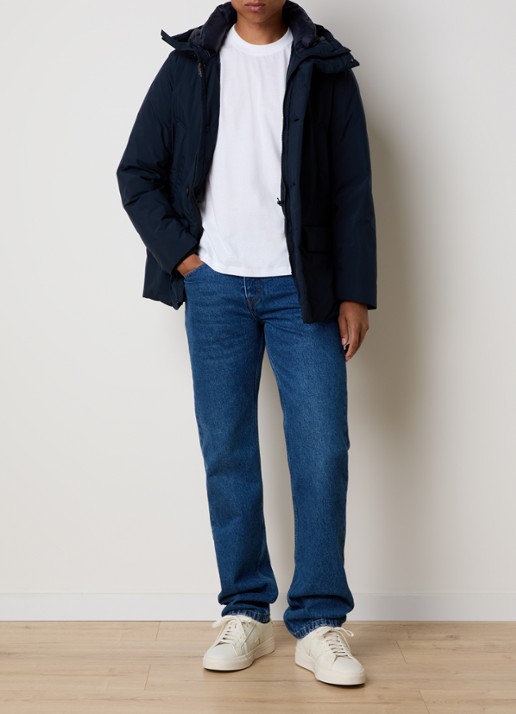 Woolrich Cloud Arctic gewatteerde parka met donsvulling en waterafstotende coating - voorkant 2 donkerblauw