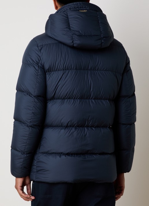 Woolrich Cloud Davis gewatteerde parka met donsvulling en waterafstotende coating - achterkant 6 donkerblauw