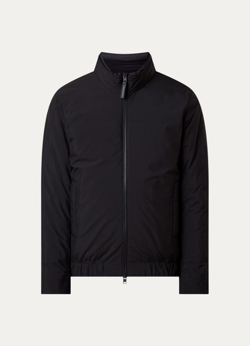 Woolrich Cloud Lewis gewatteerd bomberjack met steekzakken - voorkant zwart