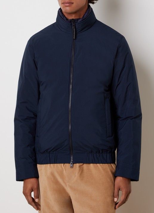 Woolrich Cloud Lewis gewatteerd bomberjack met steekzakken - detail 4 donkerblauw