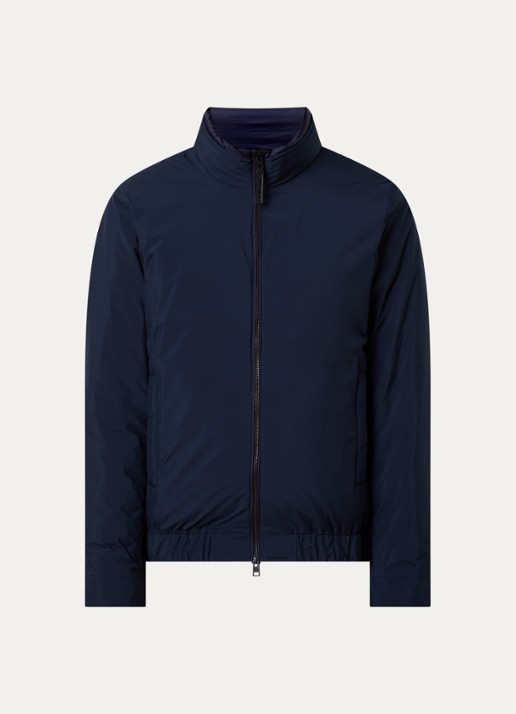 Woolrich Cloud Lewis gewatteerd bomberjack met steekzakken - voorkant 2 donkerblauw