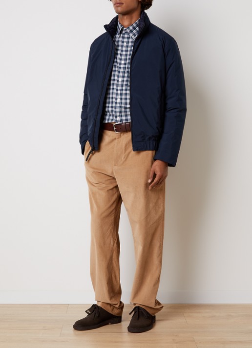 Woolrich Cloud Lewis gewatteerd bomberjack met steekzakken - voorkant 3 donkerblauw
