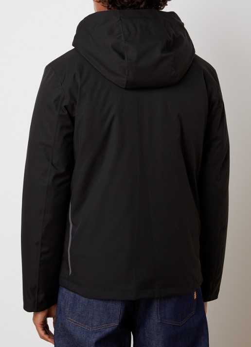 Woolrich Crestmont 3-in-1 gewatteerde parka met uitneembare voering - achterkant 7 zwart