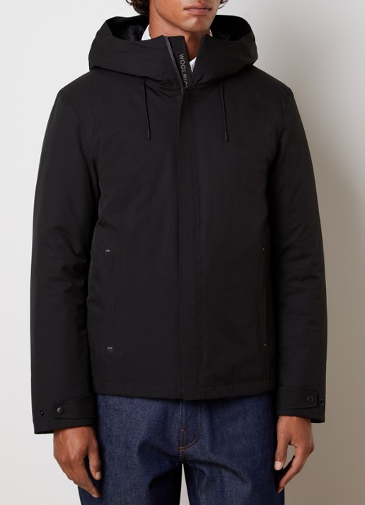 Woolrich Crestmont 3-in-1 gewatteerde parka met uitneembare voering - detail zwart