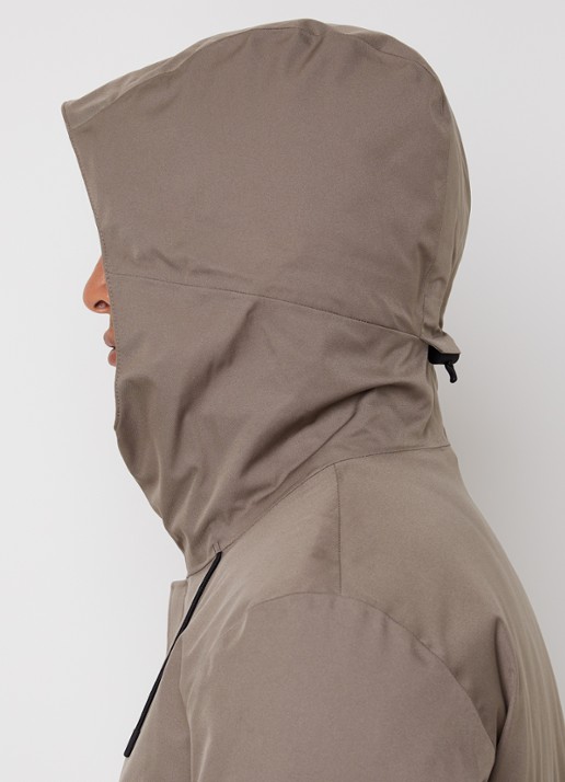 Woolrich Crestmont 3-in-1 gewatteerde parka met uitneembare voering - detail 2 zand