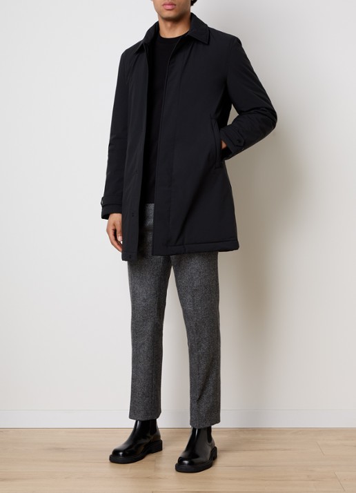Woolrich Gewatteerde parka met afneembare capuchon - voorkant 3 zwart