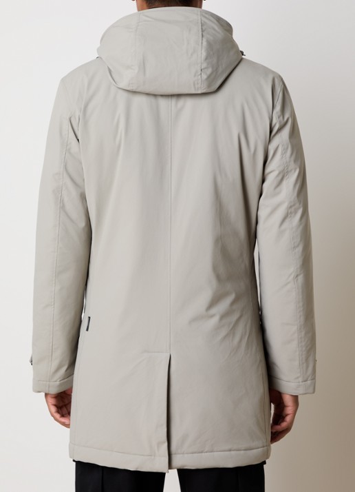 Woolrich Gewatteerde parka met afneembare capuchon - achterkant 6 grijs