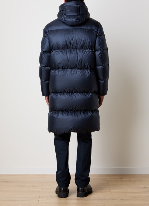 Woolrich Gewatteerde parka met donsvulling en capuchon - achterkant 6 donkerblauw