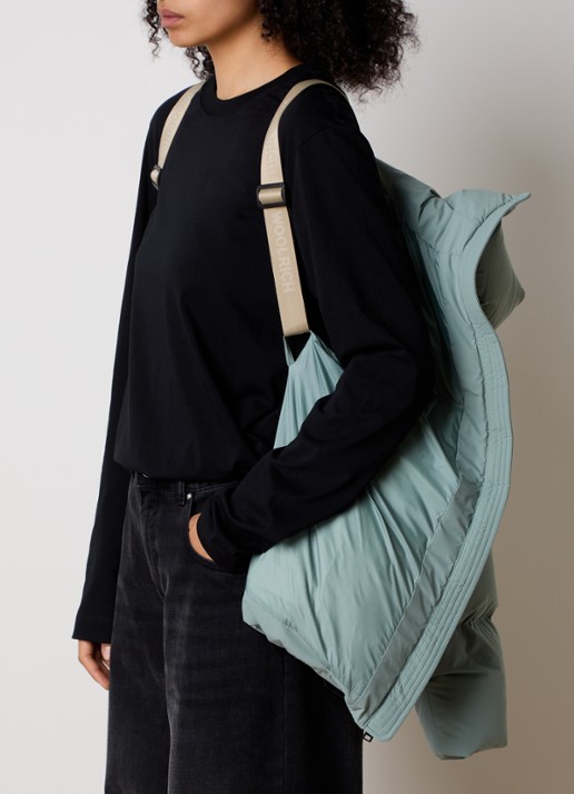 Woolrich Madison puffer jack met donsvulling en capuchon - detail 6 lindegroen