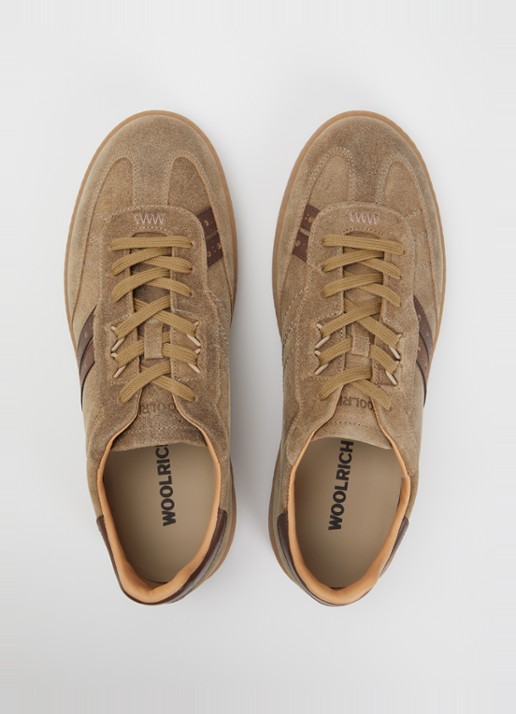 Woolrich Samba sneaker van suède met details van leer  - detail 2 zwart