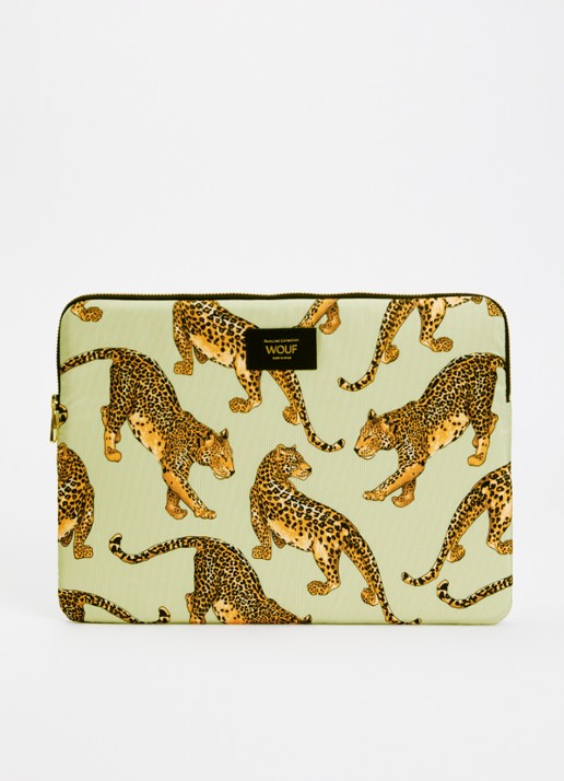 Wouf Avo Leopard laptophoes 13 en 14 inch met print