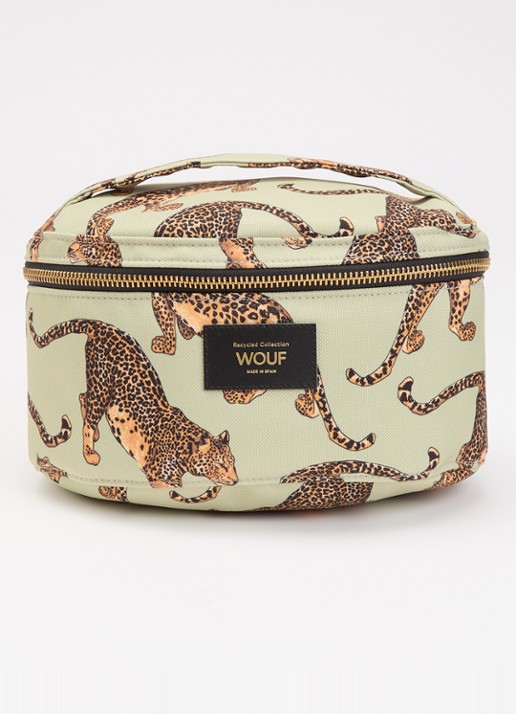 Wouf Avo Leopard make-up tas met print