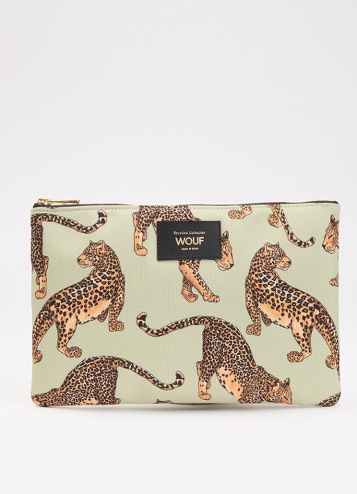 Wouf Avo Leopard XL toilettas met print