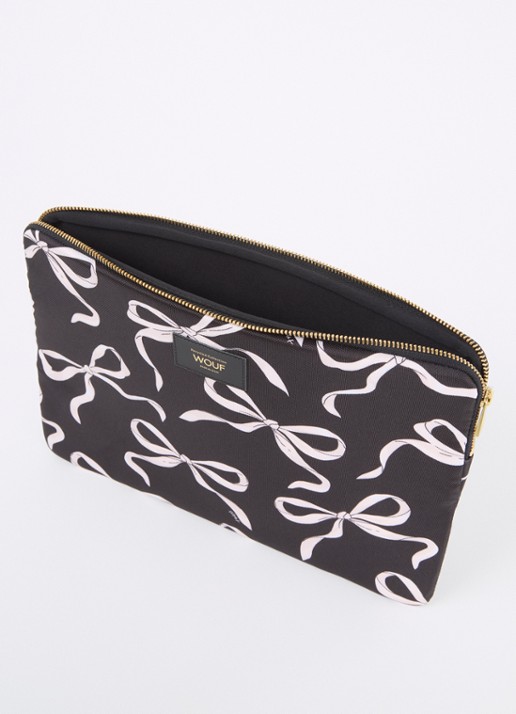 Wouf Carlota laptophoes 13 en 14 inch - voorkant 2 zwart