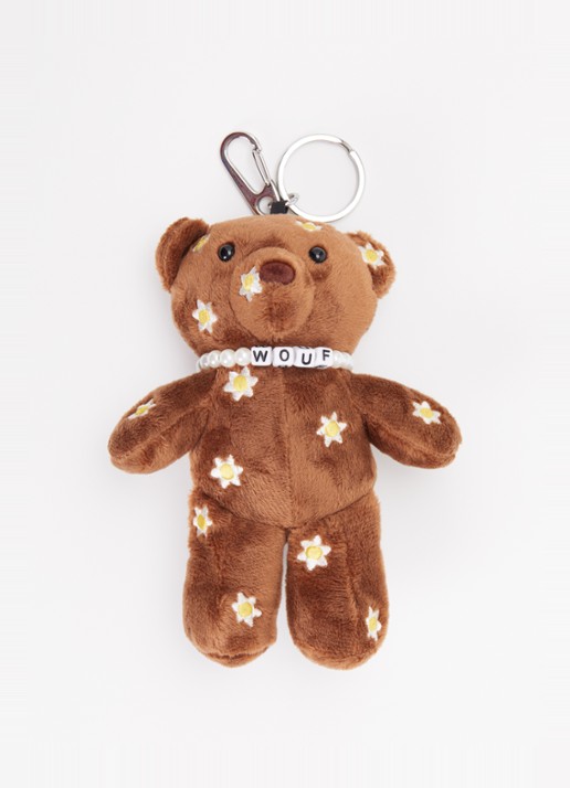 Wouf Choco Bear tasbedel - voorkant bruin