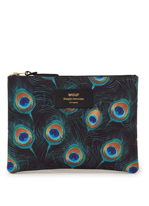 Wouf Etui met print - voorkant groen
