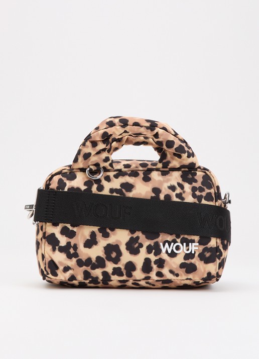 Wouf Feline Bowling handtas met panterprint