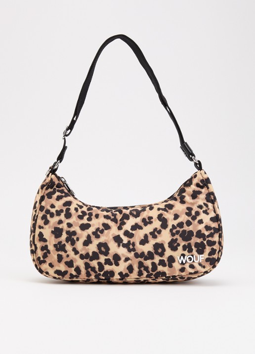 Wouf Feline schoudertas met panterprint