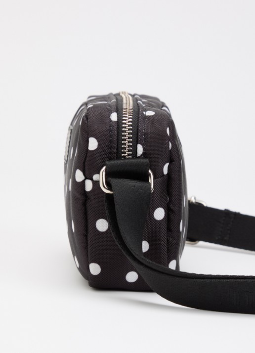 Wouf Grace Mini crossbodytas met stippenprint - detail 3 zwart