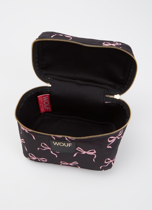 Wouf Juliette make-up tas met print - detail 2 zwart